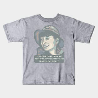 Dorothy Parker Portrait and Quote Kids T-Shirt